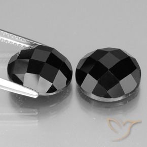 Gemme di Spinello Nero naturale da 13.54 ct, Rotondo, Opaco