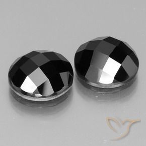 Gemme di Spinello Nero naturale da 12.72 ct, Rotondo, Opaco