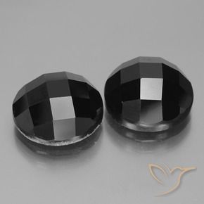 Gemme di Spinello Nero naturale da 15.27 ct, Rotondo, Opaco