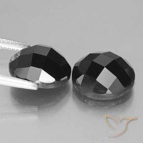 Gemme di Spinello Nero naturale da 14.47 ct, Rotondo, Opaco