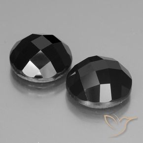 Gemme di Spinello Nero naturale da 15.28 ct, Rotondo, Opaco