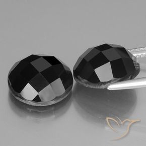 Gemme di Spinello Nero naturale da 15.28 ct, Rotondo, Opaco