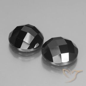 Gemme di Spinello Nero naturale da 14.86 ct, Rotondo, Opaco