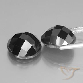 Gemme di Spinello Nero naturale da 14.86 ct, Rotondo, Opaco