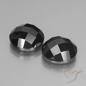 Gemme di Spinello Nero naturale da 13.75 ct, Rotondo, Opaco