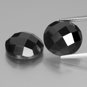 Gemme di Spinello Nero naturale da 12.64 ct, Taglio rotondo, Opaco