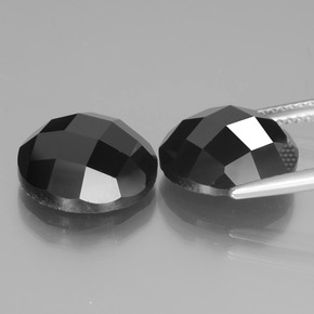 Gemme di Spinello Nero naturale da 12.64 ct, Taglio rotondo, Opaco
