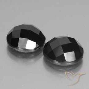 Gemme di Spinello Nero naturale da 15.15 ct, Rotondo, Opaco