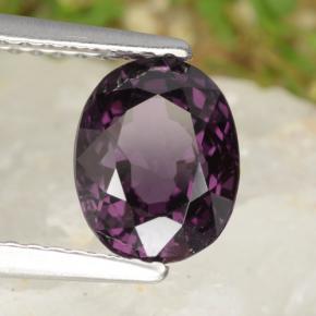 Spinello naturale porpora da 2,25 ct, taglio ovale, VVS-VS
