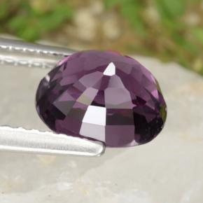 Spinello naturale porpora da 2,25 ct, taglio ovale, VVS-VS