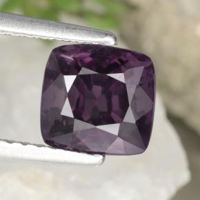 Spinello naturale porpora da 2,00 ct, taglio a cuscino, VVS-VS