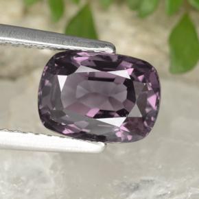 Spinello Viola scuro naturale da 1.99 ct, Taglio a cuscino, VVS-VS