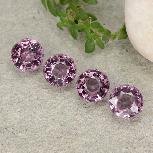 Spinello naturale porpora da 2,32 ct, taglio rotondo, VVS-VS