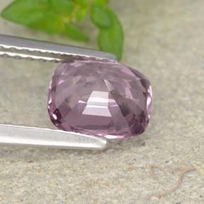 Spinello Grigio-Viola naturale da 1.58 ct, Cuscino, VVS-VS