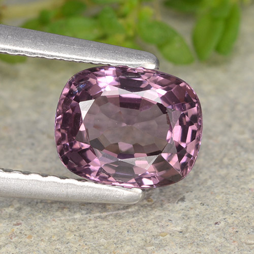 Spinello naturale porpora da 1,14 ct, taglio a cuscino, VVS