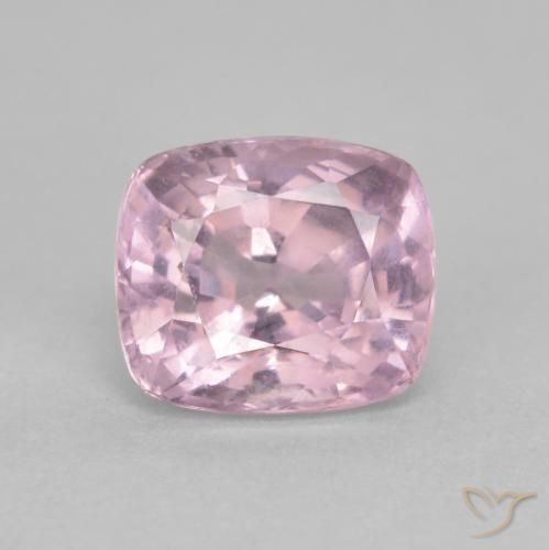 Spinello naturale rosa da 1,70 ct, taglio a cuscino, VVS-VS