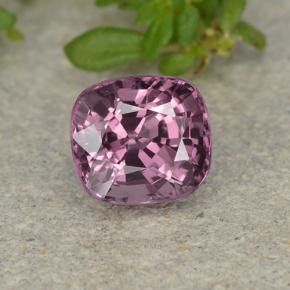 Spinello naturale porpora da 1,29 ct, taglio a cuscino, VVS-VS