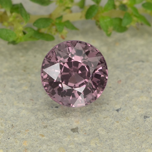 Spinello naturale porpora da 0,74 ct, taglio rotondo, VVS-VS