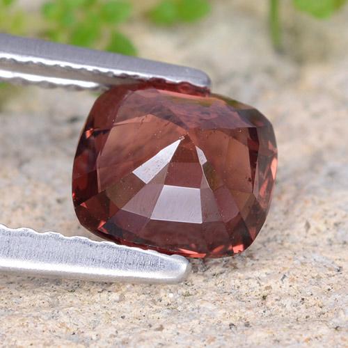 Spinello naturale rosso da 1,13 ct, taglio a cuscino, VS