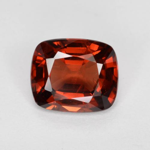 Spinello naturale rosso da 1,15 ct, taglio a cuscino, VS