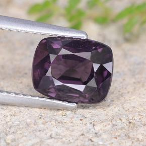 Spinello Viola scuro naturale da 2.47 ct, Taglio a cuscino, VS