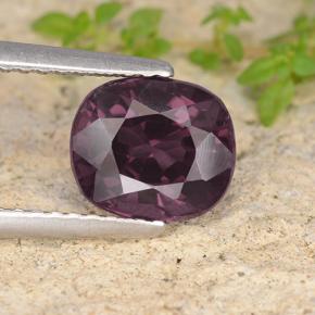 Spinello naturale porpora da 2,09 ct, taglio a cuscino, VVS-VS