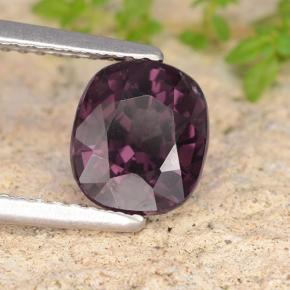 Spinello naturale porpora da 2,09 ct, taglio a cuscino, VVS-VS