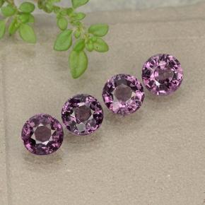 Spinello naturale viola da 2,24 ct, taglio rotondo, VVS-VS