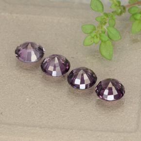 Spinello naturale viola da 2,24 ct, taglio rotondo, VVS-VS