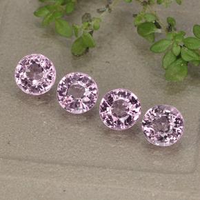 Spinello naturale rosa da 2,30 ct, taglio rotondo, VVS-VS
