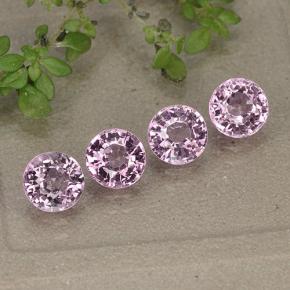 Spinello naturale rosa da 2,30 ct, taglio rotondo, VVS-VS