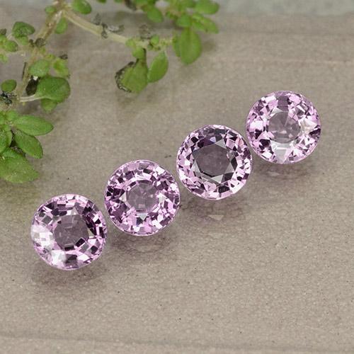 Spinello naturale porpora da 2,38 ct, taglio rotondo, VVS-VS