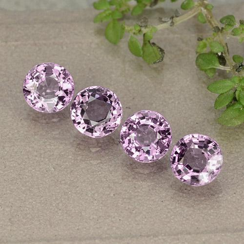 Spinello naturale porpora da 2,38 ct, taglio rotondo, VVS-VS