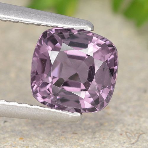1.34ct Naturale Viola uva chiaro Spinello, Cuscino, VVS