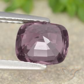 Spinello naturale porpora da 1,61 ct, taglio a cuscino, VS