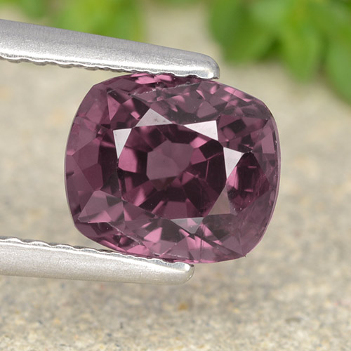 Spinello naturale porpora da 1,69 ct, taglio a cuscino, VVS