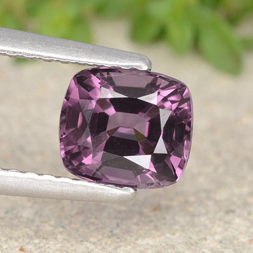 Spinello naturale porpora da 1,25 ct, taglio a cuscino, VVS