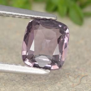 Spinello Viola grigiastro chiaro naturale da 1.25 ct, Taglio a cuscino, VVS