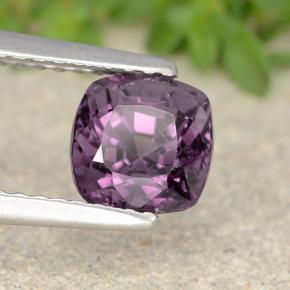 Spinello Viola medio-scuro naturale da 1.51 ct, Taglio a cuscino, VVS-VS