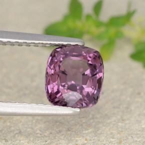 Spinello naturale porpora da 1,59 ct, taglio a cuscino, VVS