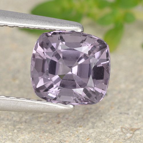 1.39ct Naturale Viola grigio Spinello, Cuscino, VVS