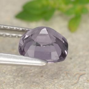 Spinello Viola grigio naturale da 1.39 ct, Cuscino, VVS