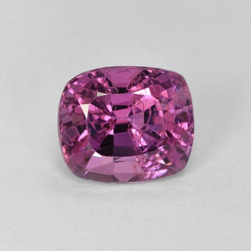 Spinello naturale porpora da 1,46 ct, taglio a cuscino, VS-SI