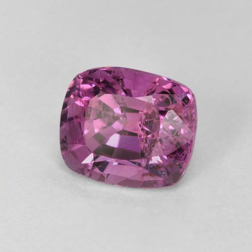 Spinello naturale porpora da 1,46 ct, taglio a cuscino, VS-SI