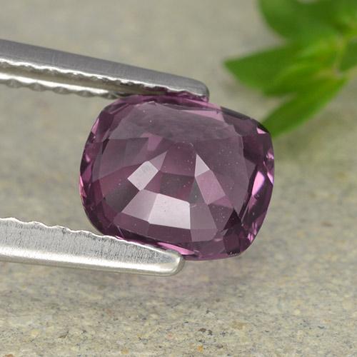 Spinello naturale porpora da 1,29 ct, taglio a cuscino, VVS