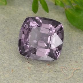Spinello Grigio viola medio naturale da 1.39 ct, Cuscino, VS