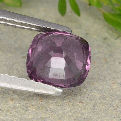 Spinello naturale porpora da 1,46 ct, taglio a cuscino, VS