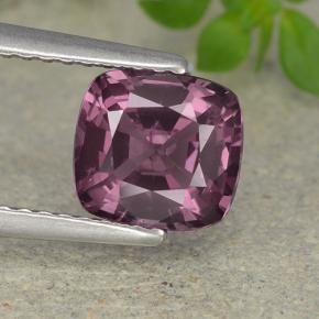 Spinello naturale porpora da 1,52 ct, taglio a cuscino, VS
