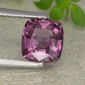 Spinello naturale porpora da 1,52 ct, taglio a cuscino, VS
