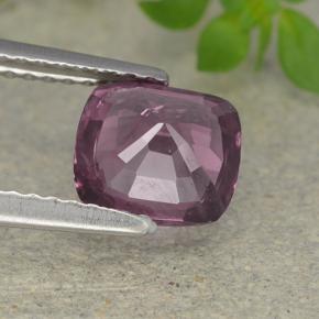 Spinello naturale porpora da 1,52 ct, taglio a cuscino, VS